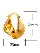 Sculptural Twisted Gold Hoop Earrings