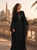 Elegant Gold Dot Print Robe Two-Piece Set