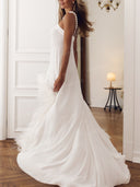 Elegant Pearl Halter Feather Trim Backless Maxi Dress