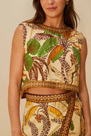 Tropical Print Two-Piece Set