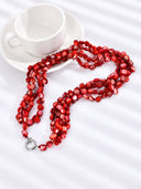 Multicolor Shell Beaded Layered Statement Necklace