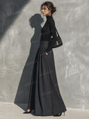 Turtleneck Top & Pleated Wide Leg Pants Set
