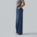 High-Waisted Stretch Denim Pants